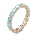 Rose Gold Pastel Zircon Eternity Band Ring
