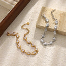 Hammered Link Crystal Bracelet - SEIYI