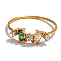 Geometric Multi-Stone Ring