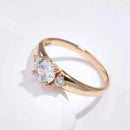 Three-Stone White Zircon Promise Ring
