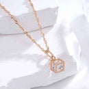 Simple Hollow Square Pendant Necklace