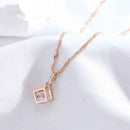Simple Hollow Square Pendant Necklace
