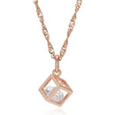 Simple Hollow Square Pendant Necklace