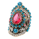 Gray Crystal Turkey Ring