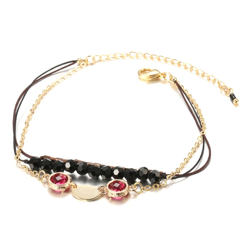 Vintage Crystal Handmade Beads Bracelet