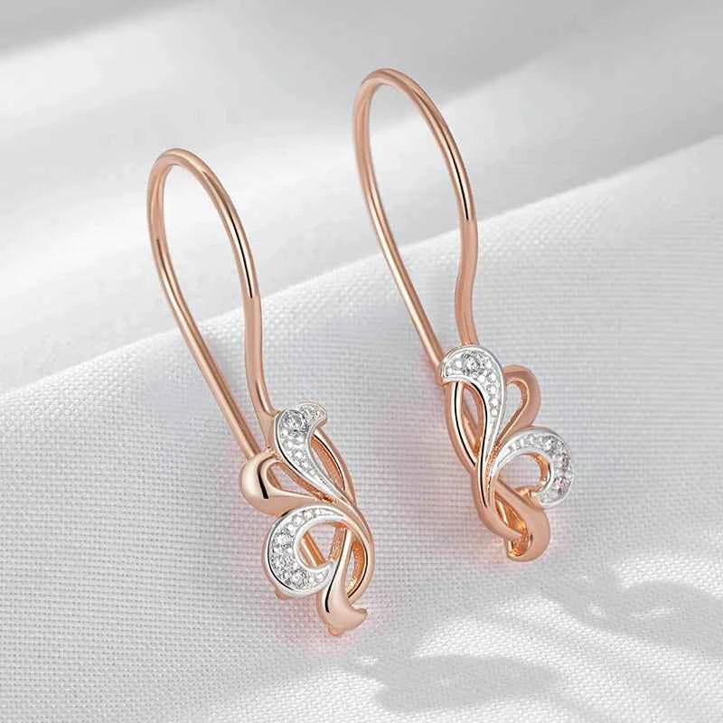 Vintage Shiny Gemstone Flower Long Drop Earrings
