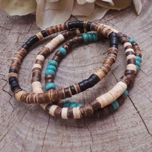 Boho Surfer Style Beaded Men's Bracelet