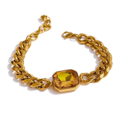 Crystal Bracelets Hip Hop Thick Chain