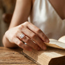 Solitaire Cushion-Cut White Zircon Ring