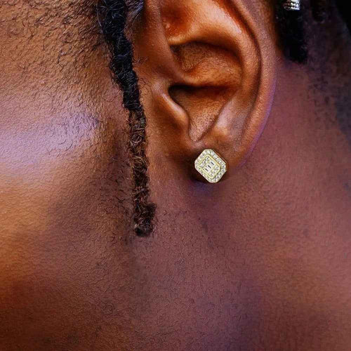 Hip Hop Rock Ear Stud Earrings for Men
