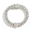 Iced Out Heart Crystal Cuban Chain Anklets Hip Hop Paved Rhinestone Link Anklet