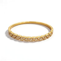 Triangular Pave Cuff Statement Bracelet