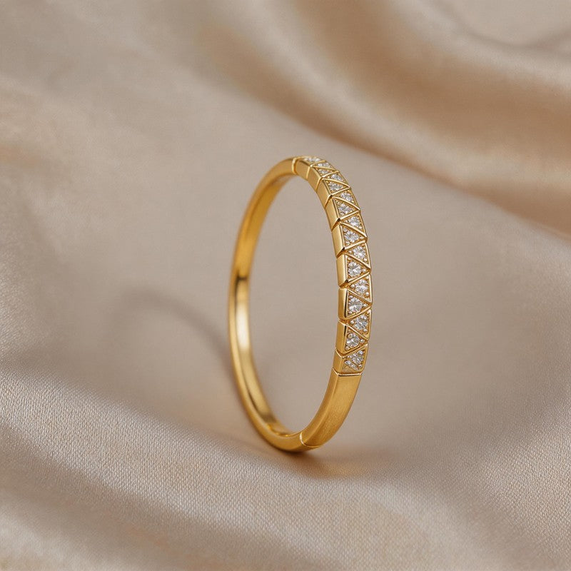 Triangular Pave Cuff Statement Bracelet - SEIYI