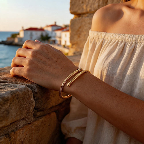 Delicate Twisted Craft Open Cuff - SEIYI