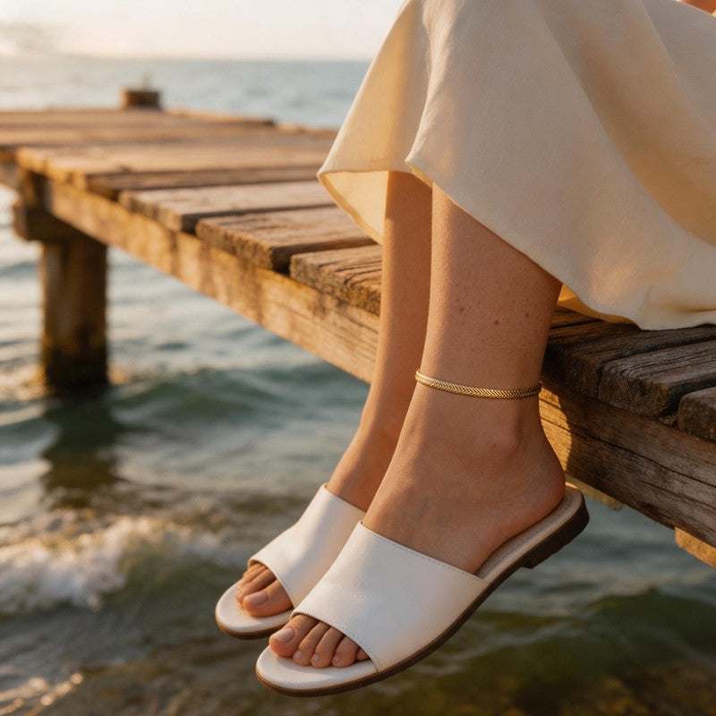 Chic Herringbone Chain Adjustable Anklet - SEIYI