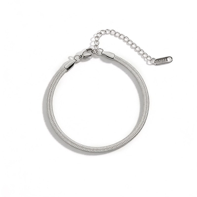 Chic Herringbone Chain Adjustable Anklet - SEIYI