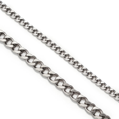 Dual Cuban Chain Statement Bracelet Set - SEIYI