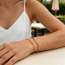 Double-Layer Paperclip & Snake Chain Bracelet - SEIYI