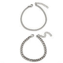 Dual Cuban Chain Statement Bracelet Set - SEIYI