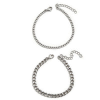 Dual Cuban Chain Bracelet Set