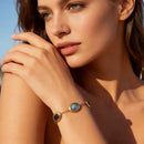 Abalone Inlay Gold Chain Bracelet - SEIYI