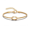 Knotted Love Couple Snake Chain Bracelet Set - undefined