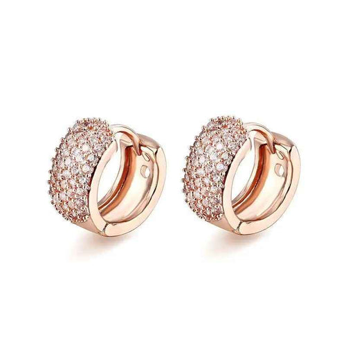 Luxury Cubic Zircon Hoop Earrings