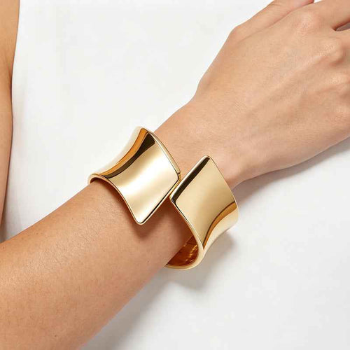 Luxury Symmetrical Wide Women's Bangle Bracelets