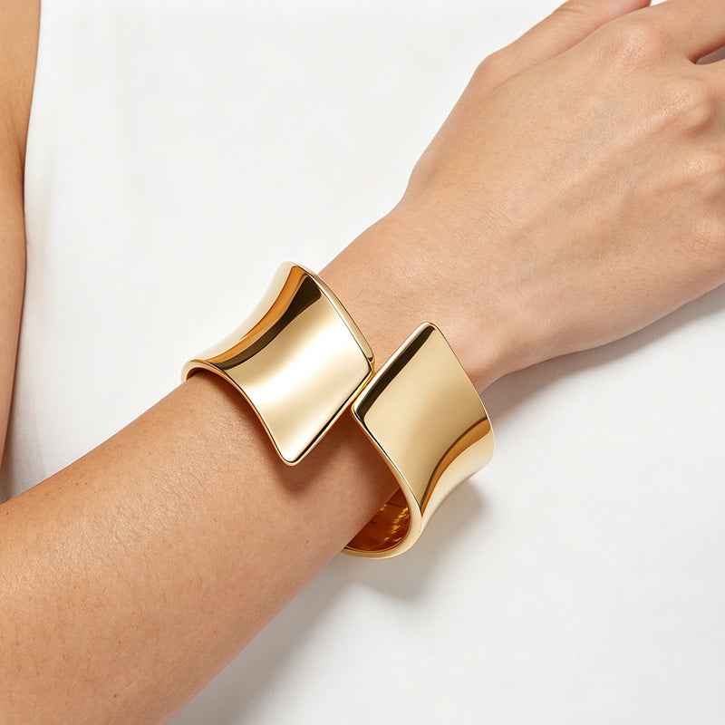 Luxury Symmetrical Wide Women's Bangle Bracelets