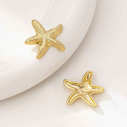 Simple Starfish Gold and Silver Earrings