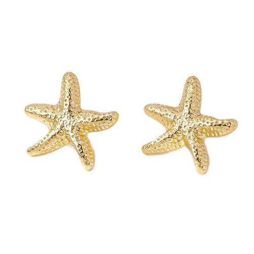 Simple Starfish Gold and Silver Earrings