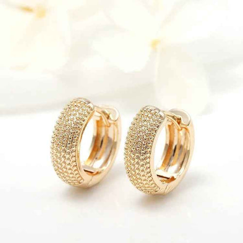Trendy Gold Color Prevent Allergy Mini Hoop Earrings