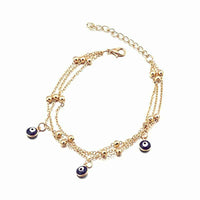 Turkish Beads Evil Eyes Tassel Anklets