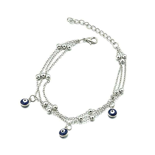 Turkish Beads Evil Eyes Tassel Anklets