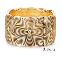 Punk Exaggerated Big Geometric Bracelets Jewelry Vintage Metal Statement Bracelets Lady Femme Party Gifts