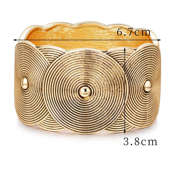 Punk Exaggerated Big Geometric Bracelets Jewelry Vintage Metal Statement Bracelets Lady Femme Party Gifts