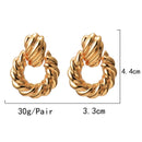 Punk Simple Design Round Shaped Gold Color Earrings Metal Vintage Drop Earrings For Women Fashion Jewelry Pendientes