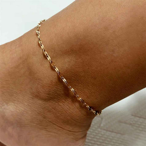 Women's Fish Lip Chain Anklet Summer Beach Jewelry